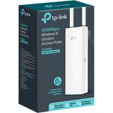 TP-Link EAP110-Outdoor 300 Mbit/s Hvid Strøm over Ethernet (PoE), Adgangspunktet Hvid, 300 Mbit/s, 300 Mbit/s, 10,100 Mbit/s, 2.4 GHz, IEEE 802.11b, IEEE 802.11g, IEEE 802.11n, Tagged VLAN