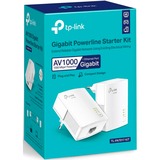 TP-Link TL-PA7017 KIT 1000 Mbit/s Ethernet LAN Hvid 2 stk, PowerLAN Hvid, 1000 Mbit/s, IEEE 802.3, IEEE 802.3ab, IEEE 802.3u, Type F, OFDM, 128-bit AES, 300 m