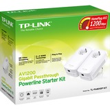 TP-Link TL-PA8010P KIT 1300 Mbit/s Ethernet LAN Hvid 2 stk, PowerLAN Hvid, 1300 Mbit/s, IEEE 802.3, IEEE 802.3ab, IEEE 802.3u, Gigabit Ethernet, 10,100,1000 Mbit/s, 10BASE-T, 100BASE-TX, 1000BASE-T, HomePlug AV2