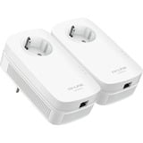 TP-Link TL-PA8010P KIT Power Line netværksadapter 1300 Mbit/s Ethernet LAN Hvid 2 stk, PowerLAN Hvid, 1300 Mbit/s, IEEE 802.3, IEEE 802.3ab, IEEE 802.3u, Type E / F, Gigabit Ethernet, 10,100,1000 Mbit/s, 10BASE-T, 100BASE-TX, 1000BASE-T