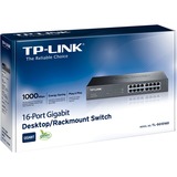 TP-Link TL-SG1016D Ikke administreret Gigabit Ethernet (10/100/1000) Sort, Switch Brown, Ikke administreret, Gigabit Ethernet (10/100/1000), Fuld duplex, Stativ-montering, Detail