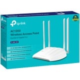TP-Link TL-WA1201 WLAN adgangspunkt 867 Mbit/s Hvid Strøm over Ethernet (PoE), Adgangspunktet 2.4 GHz, 5 GHz, 867 Mbit/s, 64-bit WEP, 128-bit WEP, WPA, WPA-PSK, WPA2, WPA2-PSK, 10,100,1000 Mbit/s