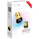 TP-Link TL-WN725N WLAN 150 Mbit/s, Wi-Fi-adapter Sort, Trådløs, USB, WLAN, Wi-Fi 4 (802.11n), 150 Mbit/s, Sort, Detail