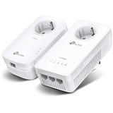 TP-Link TL-WPA8631P KIT Power Line netværksadapter 300 Mbit/s Ethernet LAN Wi-Fi Hvid 2 stk, Powerline + Wi-FI Hvid, 300 Mbit/s, IEEE 802.11a, IEEE 802.11ac, IEEE 802.11b, IEEE 802.11g, IEEE 802.11n, Type E / F, Gigabit Ethernet, 10,100,1000 Mbit/s, Wi-Fi 5 (802.11ac)
