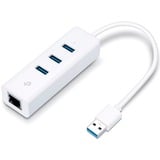 TP-Link UE330 dockingstation Ledningsført USB 3.2 Gen 1 (3.1 Gen 1) Type-A Hvid, USB hub Hvid, Ledningsført, USB 3.2 Gen 1 (3.1 Gen 1) Type-A, 10,100,1000 Mbit/s, Hvid, RJ-45, USB 3.2 Gen 1 (3.1 Gen 1) Type-A, USB