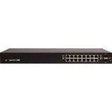 Ubiquiti EdgeSwitch 16 150W Administreret L2/L3 Gigabit Ethernet (10/100/1000) Strøm over Ethernet (PoE) 1U Sort Administreret, L2/L3, Gigabit Ethernet (10/100/1000), Strøm over Ethernet (PoE), Stativ-montering, 1U