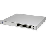 Ubiquiti UniFi Pro 24-Port PoE Administreret L2/L3 Gigabit Ethernet (10/100/1000) Strøm over Ethernet (PoE) 1U Sølv, Switch grå, Administreret, L2/L3, Gigabit Ethernet (10/100/1000), Strøm over Ethernet (PoE), Stativ-montering, 1U