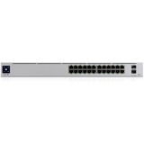 Ubiquiti UniFi Pro 24-Port PoE Administreret L2/L3 Gigabit Ethernet (10/100/1000) Strøm over Ethernet (PoE) 1U Sølv, Switch grå, Administreret, L2/L3, Gigabit Ethernet (10/100/1000), Strøm over Ethernet (PoE), Stativ-montering, 1U