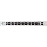 Ubiquiti UniFi US-48-750W netværksswitch Administreret Gigabit Ethernet (10/100/1000) Strøm over Ethernet (PoE) 1U Sølv grå, Administreret, Gigabit Ethernet (10/100/1000), Strøm over Ethernet (PoE), Stativ-montering, 1U