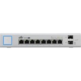 Ubiquiti UniFi US-8-150W Administreret L2 Gigabit Ethernet (10/100/1000) Strøm over Ethernet (PoE) Grå, Switch grå, Administreret, L2, Gigabit Ethernet (10/100/1000), Fuld duplex, Strøm over Ethernet (PoE)