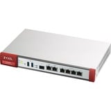 Zyxel ATP200 firewall (hardware) Desktop 2 Gbit/sek. grå/Rød, 2 Gbit/sek., 0,5 Gbit/sek., 40 Gbit/sek., 10 transaktioner/sek, 450/450 Gbit/sek., 45,38 BUT/t