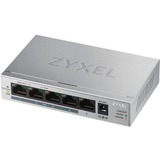 Zyxel GS1005HP Ikke administreret Gigabit Ethernet (10/100/1000) Strøm over Ethernet (PoE) Sølv, Switch grå, Ikke administreret, Gigabit Ethernet (10/100/1000), Fuld duplex, Strøm over Ethernet (PoE)