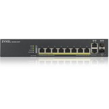 Zyxel GS1920-8HPV2 Administreret Gigabit Ethernet (10/100/1000) Strøm over Ethernet (PoE) Sort, Switch Sort, Administreret, Gigabit Ethernet (10/100/1000), Strøm over Ethernet (PoE), Kan monteres på væggen