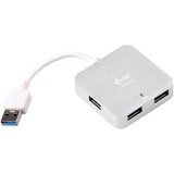 i-tec Metal U3HUBMETAL402 interface hub 5000 Mbit/s Sølv, USB hub Sølv