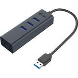i-tec Metal U3METALG3HUB interface hub USB 3.2 Gen 1 (3.1 Gen 1) Type-A 5000 Mbit/s Grå, USB hub antracit, USB 3.2 Gen 1 (3.1 Gen 1) Type-A, RJ-45, USB 3.2 Gen 1 (3.1 Gen 1) Type-A, 5000 Mbit/s, Grå, Metal, Link