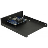 DeLOCK 63962 drive bay panel 8,89 cm (3.5") I/O panel med porte Sort, Frontpanel Sort, 8,89 cm (3.5"), I/O panel med porte, Sort, Metal, 5 Gbit/sek., 102 mm