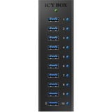 ICY BOX IB-AC6110 USB 3.2 Gen 1 (3.1 Gen 1) Type-B 5000 Mbit/s Sort, USB hub Sort, USB 3.2 Gen 1 (3.1 Gen 1) Type-B, USB 3.2 Gen 1 (3.1 Gen 1) Type-A, 5000 Mbit/s, Sort, Aluminium, Kina