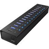 ICY BOX IB-AC6113 USB 3.2 Gen 1 (3.1 Gen 1) Type-B 5000 Mbit/s Sort, USB hub Sort, USB 3.2 Gen 1 (3.1 Gen 1) Type-B, USB 3.2 Gen 1 (3.1 Gen 1) Type-A, 5000 Mbit/s, Sort, Aluminium, Kina