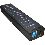 ICY BOX IB-AC6113 USB 3.2 Gen 1 (3.1 Gen 1) Type-B 5000 Mbit/s Sort, USB hub Sort, USB 3.2 Gen 1 (3.1 Gen 1) Type-B, USB 3.2 Gen 1 (3.1 Gen 1) Type-A, 5000 Mbit/s, Sort, Aluminium, Kina