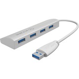 ICY BOX IB-AC6401 5000 Mbit/s Sølv, USB hub Sølv, USB 3.2 Gen 1 (3.1 Gen 1) Type-A, 5000 Mbit/s, Sølv, Aluminium, USB, 110 mm