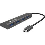 ICY BOX IB-AC6405-C interface hub USB 3.2 Gen 1 (3.1 Gen 1) Type-C 5000 Mbit/s Anthracit, USB hub antracit, USB 3.2 Gen 1 (3.1 Gen 1) Type-C, USB 3.2 Gen 1 (3.1 Gen 1) Type-A, 5000 Mbit/s, Anthracit, Aluminium, Strøm