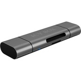 ICY BOX IB-CR200-C kortlæser USB 2.0 Anthracit antracit, MMC, MicroSD (TransFlash), MicroSDHC, MicroSDXC, SD, SDHC, SDXC, Anthracit, 480 Mbit/s, Aluminium, Plast, USB 2.0, USB
