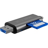 ICY BOX IB-CR200-C kortlæser USB 2.0 Anthracit antracit, MMC, MicroSD (TransFlash), MicroSDHC, MicroSDXC, SD, SDHC, SDXC, Anthracit, 480 Mbit/s, Aluminium, Plast, USB 2.0, USB