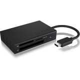 ICY BOX IB-CR401-C3 kortlæser USB 3.2 Gen 1 (3.1 Gen 1) Type-C Sort antracit, Kompakt flash (CF), MicroSD (TransFlash), MicroSDHC, MicroSDXC, SD, SDHC, SDXC, Sort, 5000 Mbit/s, Aluminium, Plast, USB 3.2 Gen 1 (3.1 Gen 1) Type-C, 77 mm