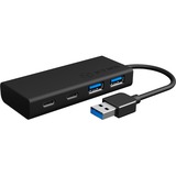 ICY BOX IB-HUB1426-U3 USB 3.2 Gen 1 (3.1 Gen 1) Type-A 5000 Mbit/s Sort, USB hub Sort, USB 3.2 Gen 1 (3.1 Gen 1) Type-A, USB 3.2 Gen 1 (3.1 Gen 1) Type-A, USB 3.2 Gen 1 (3.1 Gen 1) Type-C, 5000 Mbit/s, Sort, Aluminium, Plast, 0,1 m