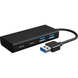 ICY BOX IB-HUB1426-U3 interface hub USB 3.2 Gen 1 (3.1 Gen 1) Type-A 5000 Mbit/s Sort, USB hub Sort, USB 3.2 Gen 1 (3.1 Gen 1) Type-A, USB 3.2 Gen 1 (3.1 Gen 1) Type-A, USB 3.2 Gen 1 (3.1 Gen 1) Type-C, 5000 Mbit/s, Sort, Aluminium, Plast, 0,1 m