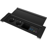 ICY BOX IB-TS401-4 USB 3.2 Gen 1 (3.1 Gen 1) Type-A 5000 Mbit/s Sort, Strømskinne Sort, USB 3.2 Gen 1 (3.1 Gen 1) Type-A, 3.5mm, USB 3.2 Gen 1 (3.1 Gen 1) Type-C, USB 3.2 Gen 2 (3.1 Gen 2) Type-A, MicroSD (TransFlash), MicroSDHC, MicroSDXC, SD, SDHC, SDXC, 5000 Mbit/s, Sort, Aluminium, Plast
