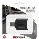 Kingston MobileLite Plus kortlæser USB 3.2 Gen 1 (3.1 Gen 1) Type-A Sort Sort, SD, Sort, Windows 10, Windows 8.1, Windows 8, Mac OS X v. 10.10.x+, Linux v.2.6.x+, Chrome OS, USB 3.2 Gen 1 (3.1 Gen 1) Type-A, 0 - 60 °C, -20 - 70 °C