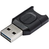 Kingston MobileLite Plus kortlæser USB 3.2 Gen 1 (3.1 Gen 1) Type-A Sort Sort, MicroSD (TransFlash), Sort, USB 3.2 Gen 1 (3.1 Gen 1) Type-A, 36,6 mm, 20 mm, 7,5 mm
