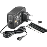 goobay AC/DC adaptor strømadapter og vekselret Sort, Strømforsyning Sort, CE, ROHS, 2250 mAh, Sort
