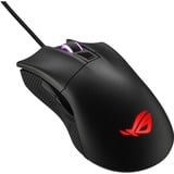 ASUS ROG Gladius II Core mus Spil Højre hånd USB Type-A Optisk 6200 dpi, Gaming mus Sort, Højre hånd, Optisk, USB Type-A, 6200 dpi, Sort