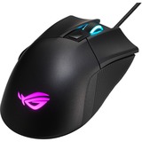 ASUS ROG Gladius II Core mus Spil Højre hånd USB Type-A Optisk 6200 dpi, Gaming mus Sort, Højre hånd, Optisk, USB Type-A, 6200 dpi, Sort
