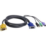 ATEN 2L-5302UP KVM-kabel Sort 1,8 m Sort, 1,8 m, PS/2, PS/2, VGA, Sort, HDB-15, 2 x PS/2, USB A