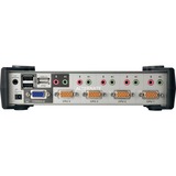 ATEN CS1734B-AT-G KVM Switch Sort, Metallic, KVM-switchen Sølv/Sort, 2048 x 1536 pixel, QXGA, 1,02 W, Sort, Metallic
