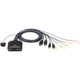 ATEN CS22DP-AT KVM Switche, KVM-switchen Sort, Aten CS22DP-AT, 4096 x 2160 pixel, 4K Ultra HD, 1,38 W, Sort