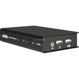 ATEN CS72D Sort tastatur, video, mus (KVM) switchboks, KVM-switchen Sort, USB, USB, DVI-D, 1,2 m, 1920 x 1200 pixel, Sort