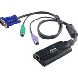 ATEN KA7520-AX KVM-kabel Flerfarvet, Adapter Sort, PS/2, PS/2, VGA, Flerfarvet, RJ-45, 1 x RJ-45