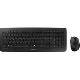 CHERRY DW 5100 tastatur Mus inkluderet Universel RF trådløst US engelsk Sort, Desktop sæt Sort, Amerikansk layout, Fuld størrelse (100 %), Trådløs, RF trådløst, Sort, Mus inkluderet