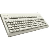 CHERRY G80-3000 tastatur Universel USB QWERTY US engelsk Grå Beige, Amerikansk layout, Røde kirsebær MX, Fuld størrelse (100 %), Ledningsført, USB, Mekanisk, QWERTY, Grå