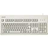 CHERRY G80-3000 tastatur Universel USB QWERTY US engelsk Grå Beige, Amerikansk layout, Røde kirsebær MX, Fuld størrelse (100 %), Ledningsført, USB, Mekanisk, QWERTY, Grå