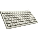 CHERRY G84-4100 tastatur Universel USB QWERTY US engelsk Grå Hvid, Amerikansk layout, Cherry mekanisk, Mini, Ledningsført, USB, QWERTY, Grå
