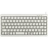 CHERRY G84-4100 tastatur Universel USB QWERTY US engelsk Grå Hvid, Amerikansk layout, Cherry mekanisk, Mini, Ledningsført, USB, QWERTY, Grå