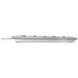 CHERRY KC 6000 SLIM FOR MAC tastatur Kontor USB QWERTY US engelsk Sølv Sølv/Hvid, Amerikansk layout, SX teknologi, Fuld størrelse (100 %), Ledningsført, USB, QWERTY, Sølv