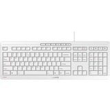 CHERRY STREAM tastatur Kontor USB QWERTY US engelsk Hvid Hvid/grå, Amerikansk layout, SX teknologi, Fuld størrelse (100 %), Ledningsført, USB, Mekanisk, QWERTY, Hvid