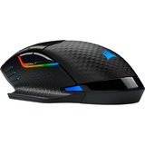 Corsair DARK CORE RGB PRO mus Højre hånd RF Wireless + Bluetooth + USB Type-A Optisk 18000 dpi, Gaming mus Sort, Højre hånd, Optisk, RF Wireless + Bluetooth + USB Type-A, 18000 dpi, Sort