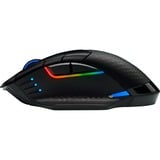 Corsair DARK CORE RGB PRO mus Højre hånd RF Wireless + Bluetooth + USB Type-A Optisk 18000 dpi, Gaming mus Sort, Højre hånd, Optisk, RF Wireless + Bluetooth + USB Type-A, 18000 dpi, Sort